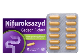 NIFUROKSAZYD 200 mg 12 kapsułek
