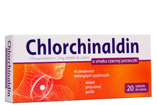 CHLORCHINALDIN SMAK CZARNEJ PORZECZKI 20 tabletek do ssania