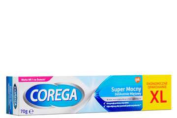 COREGA SUPER MOCNY DELIKATNIE MIĘTOWY XL KREM MOCUJĄCY DO PROTEZ ZĘBOWYCH 70 g krem